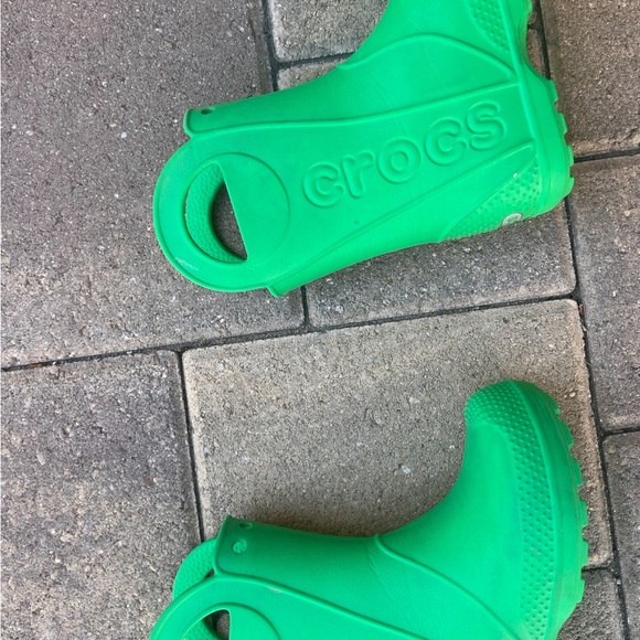 CROCS Green Rain & Snow Boots Waterproof Pull-On - Picture 4 of 9